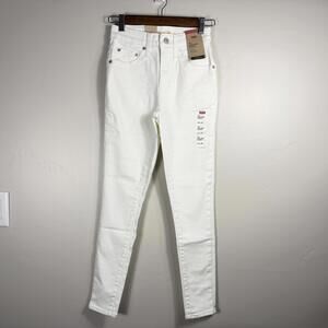 Levi’s 721 High Rise Skinny Jeans Women’s 25x28 White Denim New With Tags
